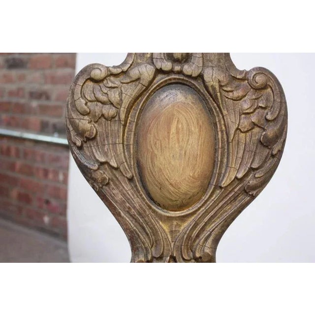 Wood Majestic Odd Fellows Carved and Painted Armchair For Sale - Image 7 of 11