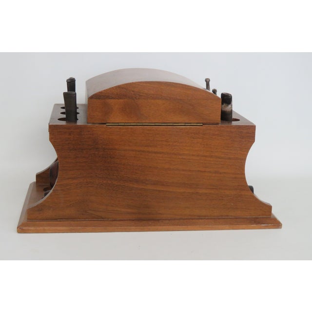 Alfred Dunhill of London Wood Humidor Pipe Stand 9pc Total Set With Pipes 4988b For Sale - Image 13 of 18