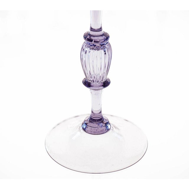 Cyclamen Murano Wine Glass from Cenedese, 1950s, Set of 12 For Sale - Image 15 of 18