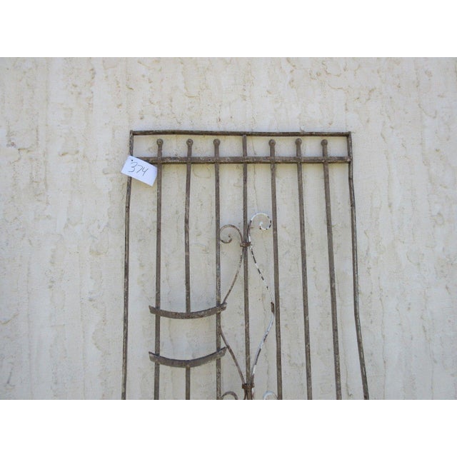Mid-Century Modern Antique Victorian Iron Gate Architectural Salvage Door For Sale - Image 3 of 7