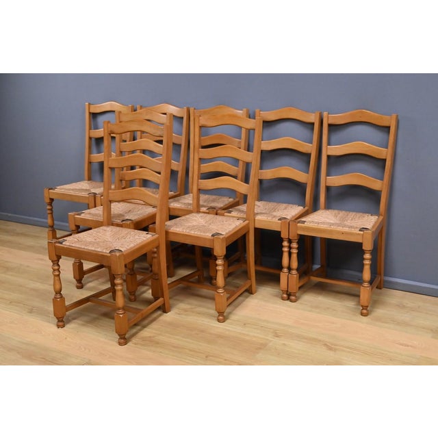 Beech Chairs, 1980s, Set of 8 For Sale - Image 3 of 18