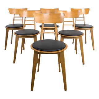 Vintage Chairs in Wood from Ton, Set of 6 For Sale