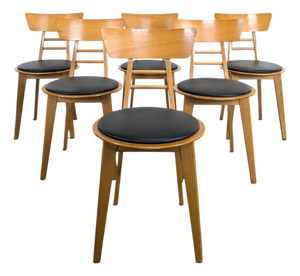Vintage Chairs in Wood from Ton, Set of 6