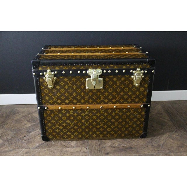 This magnificent Louis Vuitton shoe trunk features a hand-stenciled canvas monogram, solid brass locks stamped with the...