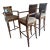1980s Lacquered Coconut Shell Bar Stools, Set of 3 For Sale