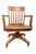 Brown Antique Oak Bank of England Swivel Tilt Desk Chair For Sale - Image 8 of 10
