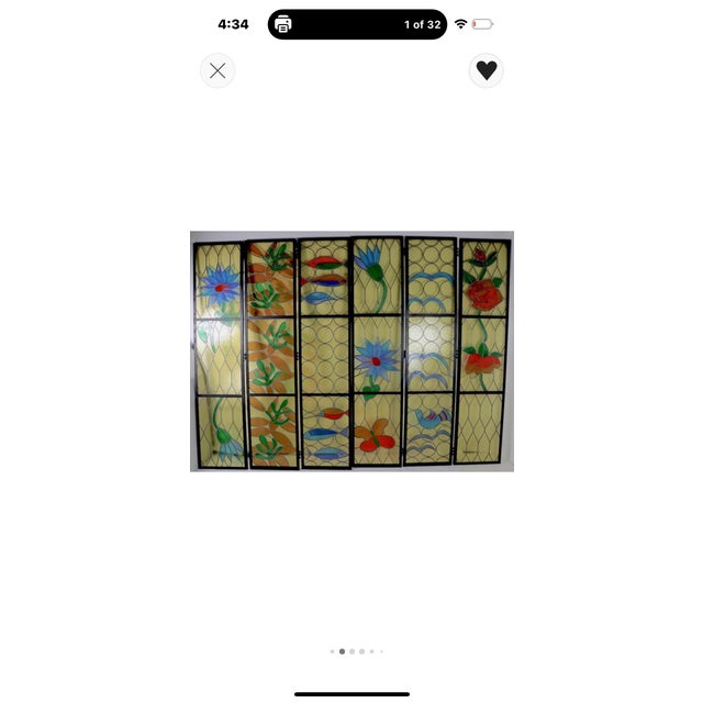 1970s Large Stained Glass Panels For Sale - Image 9 of 12