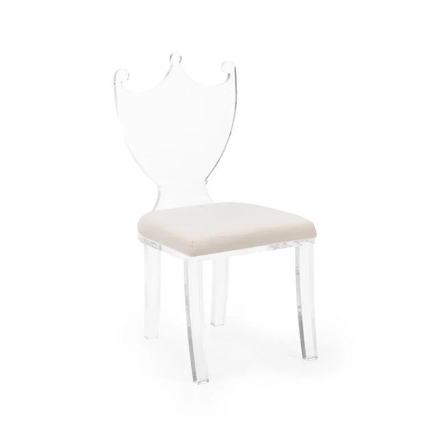 Chelsea House Inc Chelsea House Regency Hall Chair in Clear For Sale - Image 4 of 4