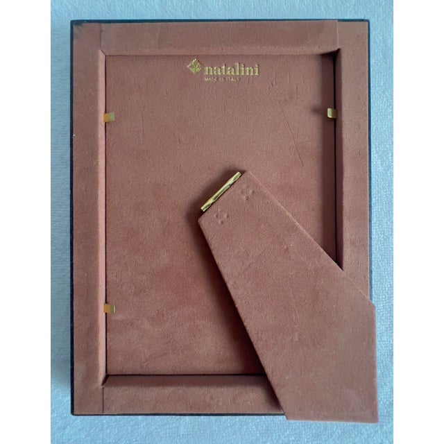 Black Handcrafted Italian Wood 5 X 7 Photo Frame Black White Made in Italy For Sale - Image 8 of 9