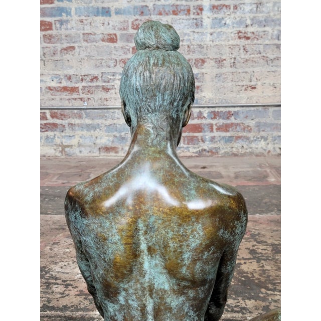 Nancy Mishkin - Nude Female in Yoga Pose -Bronze Sculpture For Sale - Image 11 of 12