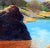 Blue 1980s Mount Hamilton Realist Landscape by Luke Stamos For Sale - Image 8 of 9