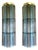 Grey and Light-Blue Murano Glass Tronchi Sconces by Simoeng, Set of 2 For Sale