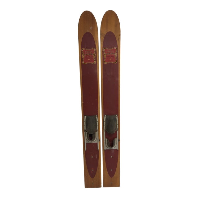 Vintage Wood Water Skis Great For Cabin Decor Chairish