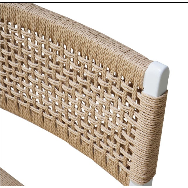 2020s Carson White & Rattan Barstool For Sale - Image 5 of 5