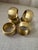 Metal Vintage Hammered Brass Napkin Rings- Set of 6 For Sale - Image 7 of 7