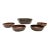 Vintage 1970's Faux Woven Wood Parquet Style Bowl Set - 5 Pieces For Sale