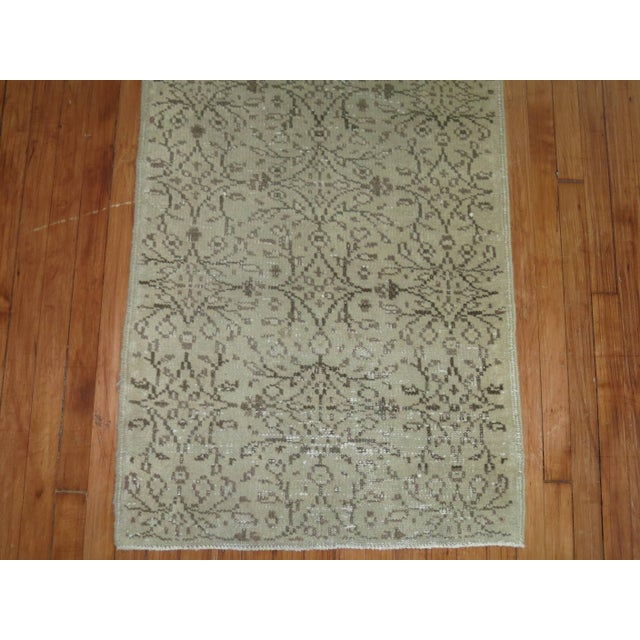Neutral 20th Century Brown Beige Turkish Runner For Sale - Image 4 of 6