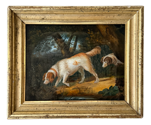 Hunting Scene with Two Dogs, 1820, Oil on Canvas