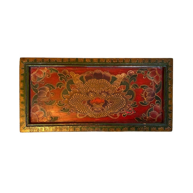 Chinese Chinese Vintage Hand-Painted Wedding or Rice Box With Handle, Dragons For Sale - Image 3 of 10