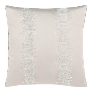 Scalamandre 22" x 22" Veronica Beaded Pillow in Glacier For Sale