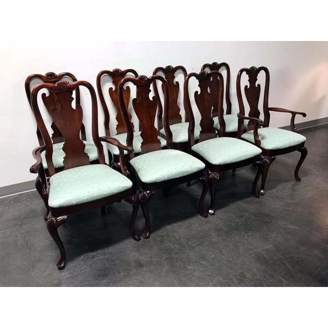 Thomasville Mahogany Collection Queen Anne Shell Dining Chairs Set of
