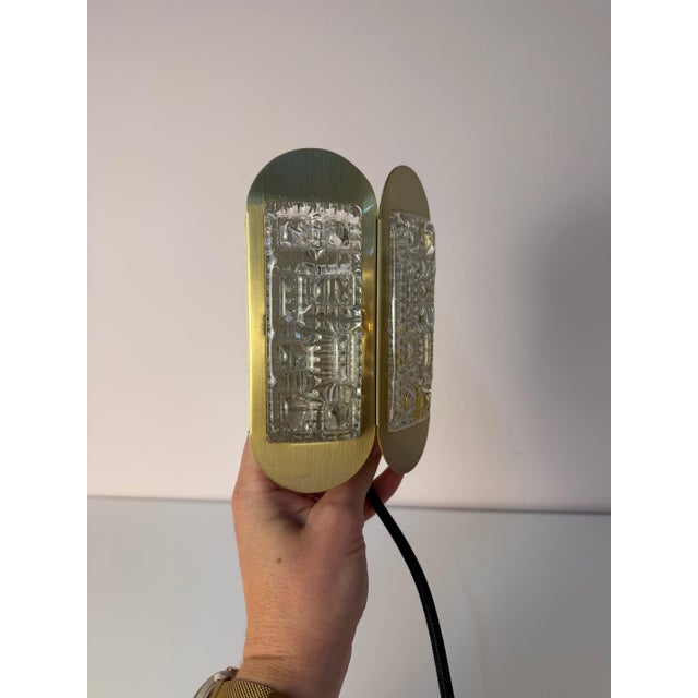 Metal Gold Glass Wall Lamp from Vitrika, Denmark For Sale - Image 7 of 11