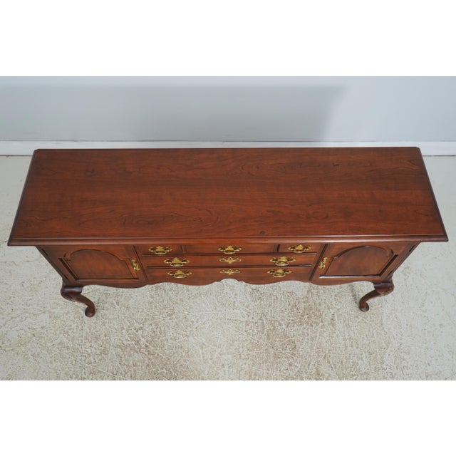 Wood Henredon Cherry Queen Anne Style Sideboard Credenza For Sale - Image 7 of 18