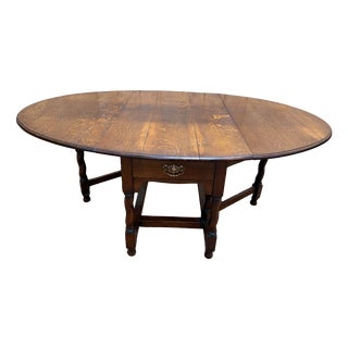 Antique Dining Table in Oak, 1890s For Sale