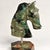 2020s Gemstone Emerald Horse Bust Sculpture Olive Black Hand Carved For Sale - Image 5 of 11