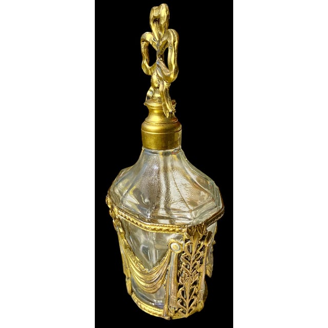 Vintage 1950’s Ormolu and Glass Perfume Bottle For Sale - Image 4 of 16