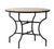 Matthew Izzo Home Moroccan Zellige Yellow and White Striped Tile and Iron X Base 40" Round Bistro Table For Sale - Image 4 of 4
