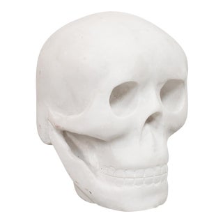 20th Century Marble Skull Decorative Ornament For Sale