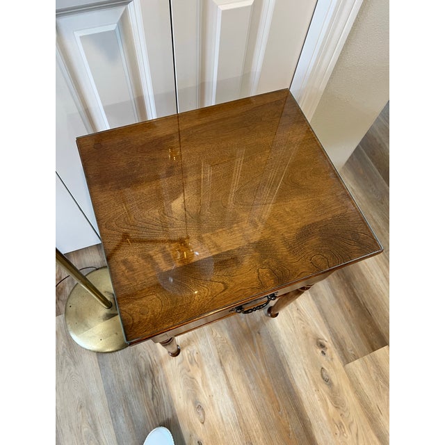 1970s Vintage Ethan Allen Side Table/Nightstand For Sale - Image 5 of 6