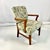 1990s Vintage Neoclassical Acanthus Leaf Upholstered Open Arm Side Accent Chair For Sale - Image 4 of 11