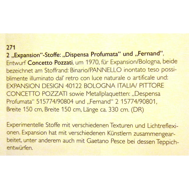 Vintage Italian Tapestries by Concetto Pozzati, Fernand and Dispensa Profumata, 1970s, Set of 2 For Sale - Image 6 of 10
