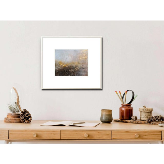 Contemporary Original Abstract Multi-Media Art Painting Black Grey Bronze For Sale - Image 3 of 6