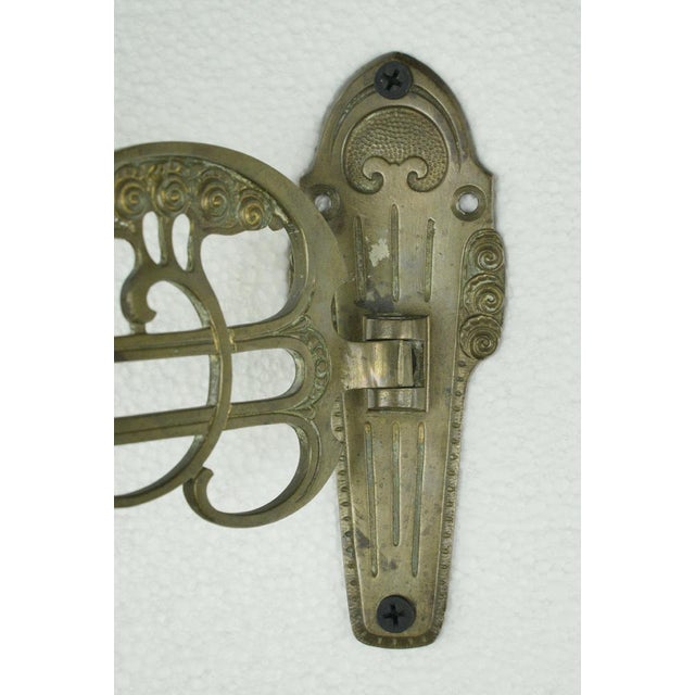 Metal Pair of Antique Art Nouveau Candle Holder Piano Sconces For Sale - Image 7 of 11