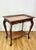 1920s Spanish Revival Inlaid Walnut Parlor Side Table With Hand-Carved Notched Rim For Sale - Image 4 of 10