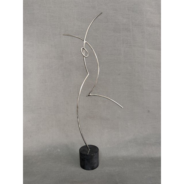 1990s Andreu Alfaro, Penagos Prize Sculpture, 1992, Steel on Marble Base For Sale - Image 5 of 7