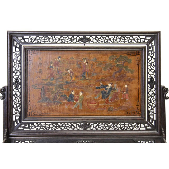 Chinese Lacquer Table Top Screen Chairish