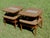 1960s Vintage Pair Reiss Mid Century Modern 2 Tier Tile Top Walnut Side Tables For Sale - Image 5 of 17