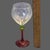 Late 20th Century Italian Festivo Wine Glasses Red & Green Stem - Pair For Sale - Image 4 of 5