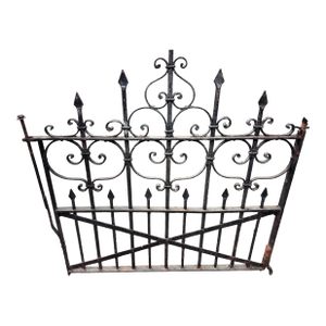 Hand-Forged Wrought Iron Fence Panels and Gate