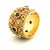 Gold Vintage 1970s Etruscan Revival 14k Gold Ruby Wide Band Ring, Size 7.5 For Sale - Image 8 of 10