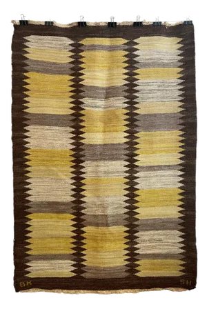 Swedish Röllakan Rug by Berit Koenig & Svensk Hemslöjd Viggen, 1950s