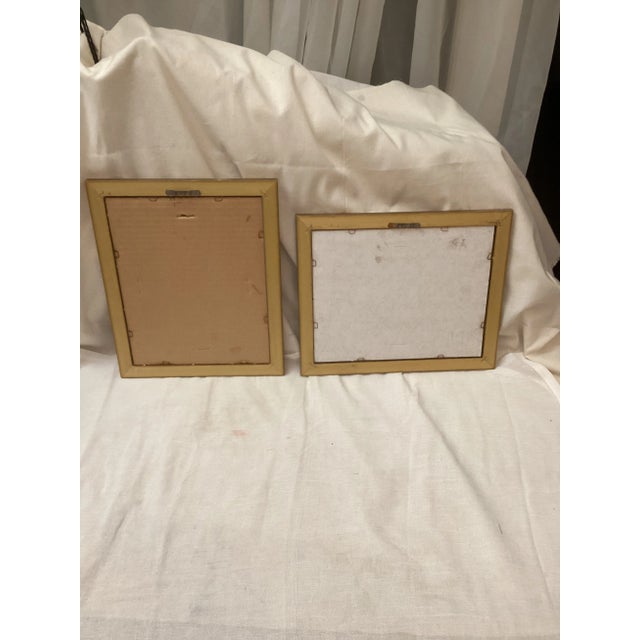 1940s Pair of Vintage Angel and Cupid Prints in Gold Frames For Sale - Image 5 of 5