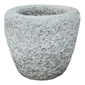 Vintage Chiseled Outdoor Stone Bowl / Planter