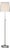 Thomas O'Brien by Visual Comfort Signature Bryant 52" Adjustable Cordless Floor Lamp in Polished Nickel with Linen Shade For Sale