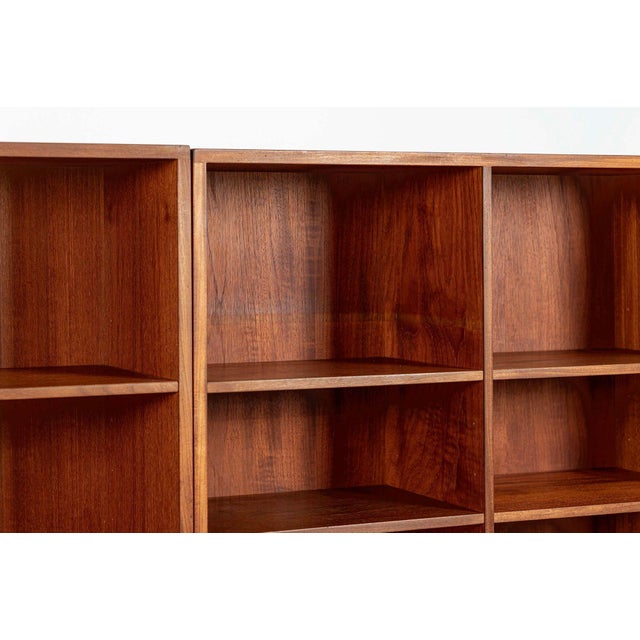 Mid-Century Danish Teak Wall Unit Bookcase by Peter Løvig Nielsen, Pair, 1960s For Sale - Image 11 of 18
