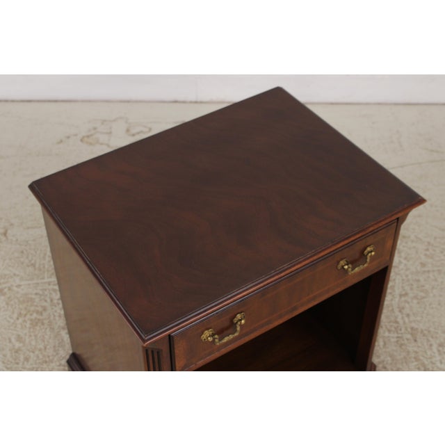 Wood Kindel Mahogany Chippendale Style Nightstand For Sale - Image 7 of 12